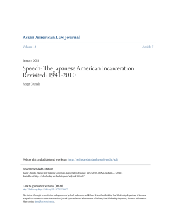 Speech: The Japanese American Incarceration Revisited: 1941-2010