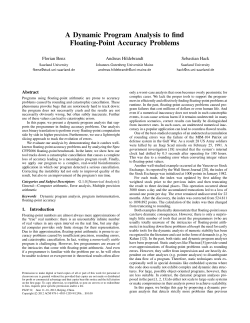 A Dynamic Program Analysis to find Floating