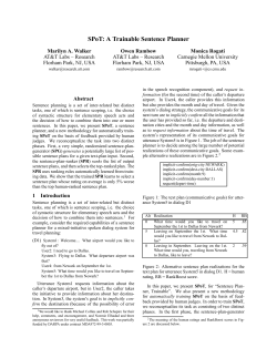 SPoT: A Trainable Sentence Planner