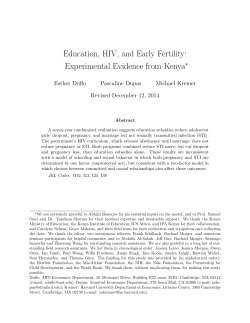 Education, HIV, and Early Fertility