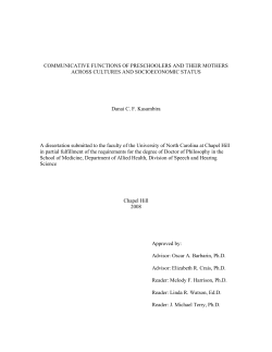 COMMUNICATIVE FUNCTIONS OF PRESCHOOLERS AND THEIR