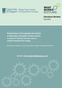 Perspectives on Knowledge into Action in