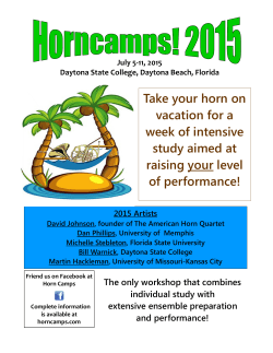 Take your horn on vacation for a week of intensive