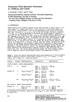 Picosecond Third Harmonic Generation in /?