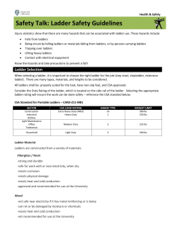 Safety Talk: Ladder Safety Guidelines