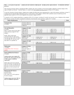 PPCC &ndash; CATALOG YEAR 10/11 &ndash; ASSOCIATE OF
