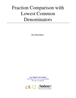 Fraction Comparison with Lowest Common Denominators