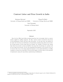 Contract Labor and Firm Growth in India