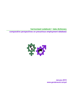 harmonized codebook + data dictionary