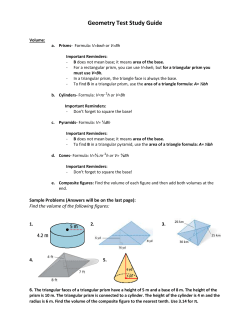 Geometry Test Study Guide