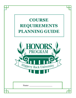 Honors Course Requirements Planning Guide