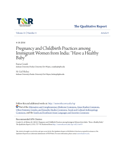 Pregnancy and Childbirth Practices among Immigrant