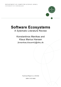 Software Ecosystems