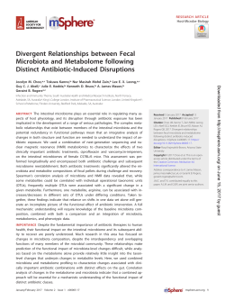 Divergent Relationships between Fecal Microbiota and Metabolome