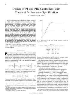 Design of PI and PID controllers with transient - DEE