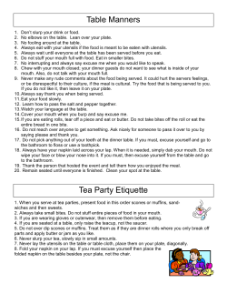 Tea Party Etiquette