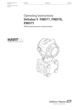 Deltabar S, PMD75, FMD77, FMD78 (BA)