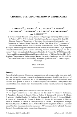 charting cultural variation in chimpanzees