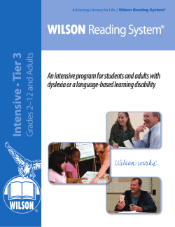 An intensive program for students and adults with