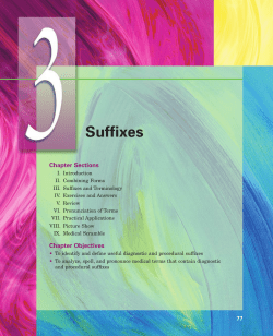 Suffixes