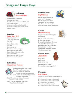 Songs and Finger Plays