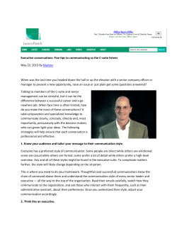 Executive conversations - TwentyEighty Strategy Execution