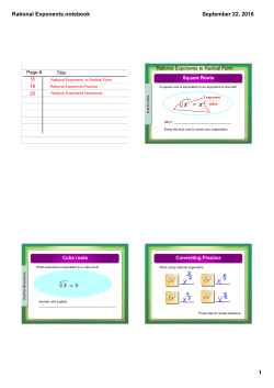 Rational Exponents.notebook