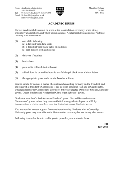 Academic Dress - Magdalen College Oxford