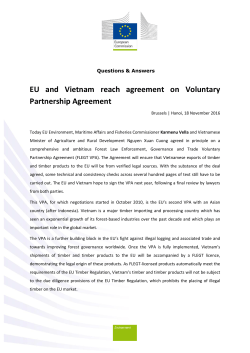 EU and Vietnam reach agreement on Voluntary Partnership