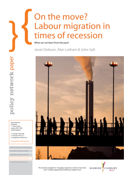 On the move? Labour migration in times of recession