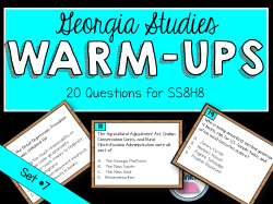 20 Questions for SS8H8