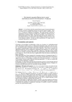 ENTROPY-BASED PRINCIPLE AND GENERALIZED