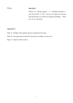 Appendix 1 - Oikos Journal