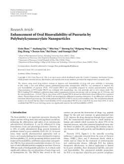 Enhancement of Oral Bioavailability of Puerarin by