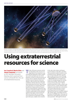 Using extraterrestrial resources for science