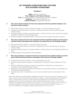 ap&reg; spanish literature and culture 2015 scoring guidelines