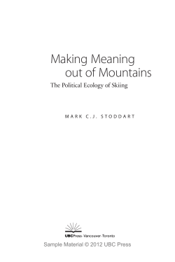 Making Meaning out of Mountains