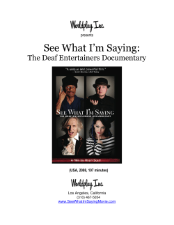 The Deaf Entertainers Documentary