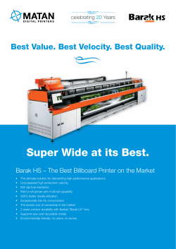 Super Wide at its Best. - Matan Digital Printers