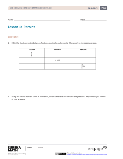 Lesson 1: Percent