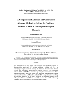 A Comparison of Adomian and Generalized Adomian