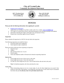 fences - City of Crystal Lake