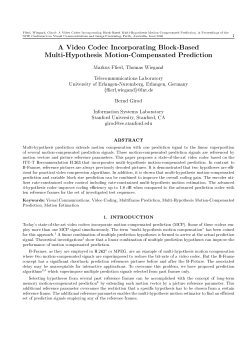 A Video Codec Incorporating Block-Based Multi