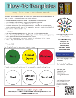 How-To Templates: Stop Lights and Countdown Boards