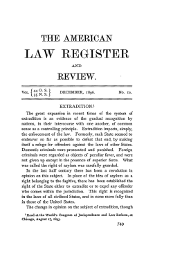 Extradition - Penn Law: Legal Scholarship Repository