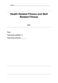 Health Related Fitness and Skill Related Fitness