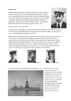 George Toombs of the Royal Navy - Ely and World War One