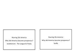 Roaring 20s America Why did America become prosperous