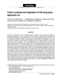 Colour contrast and regulation of the long jump approach run
