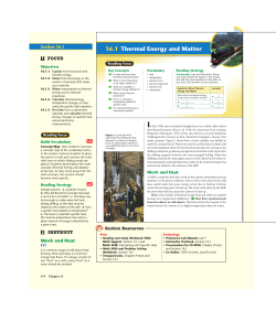 16.1 Thermal Energy and Matter